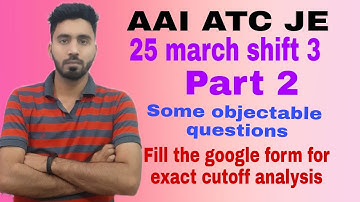 AAI ATC 25 march shift 3 objected question | Exam Track Centre | Sanjay