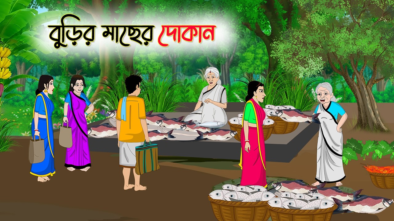 বুড়ির মাছের দোকান | Village Story | Thakumar Jhuli | Bangla Cartoon