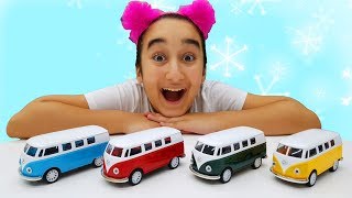 Gamze Pretend Play With Colored Car And Easter Egg, Learn Colors With