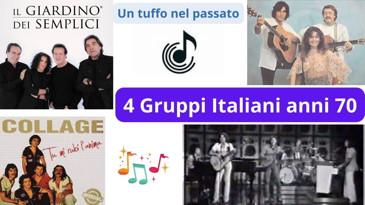 4 Gruppi musicali Italiani anni 70 ( Un Tuffo nel passato ) - YouTube