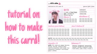 tutorial on how to make this carrd! screenshot 2