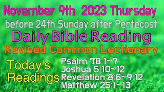 Revised Common Lectionary: 2023 Nov.9,Thursday's Daily Bible Readings.
