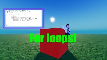 How to use for loops in Roblox studio!