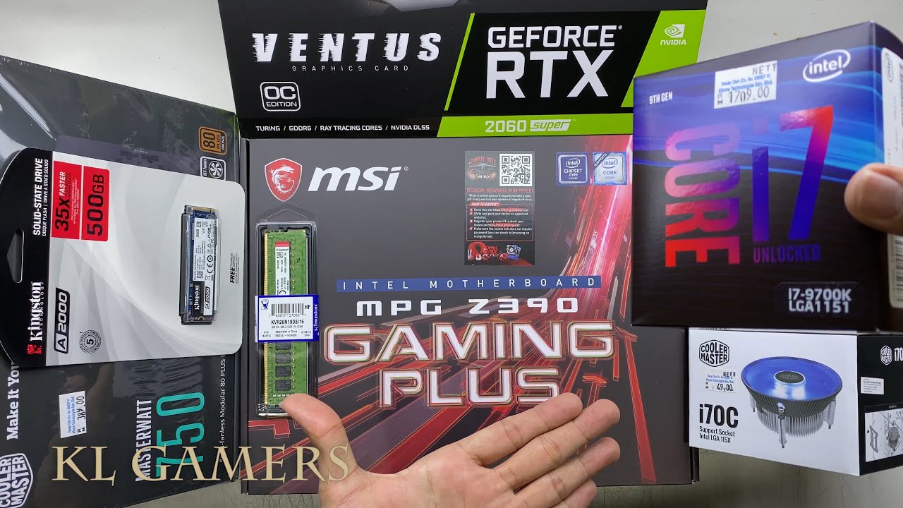 intel Core i7 9700K msi MPG Z390 GAMING PLUS Kingston A2000 RTX 2060