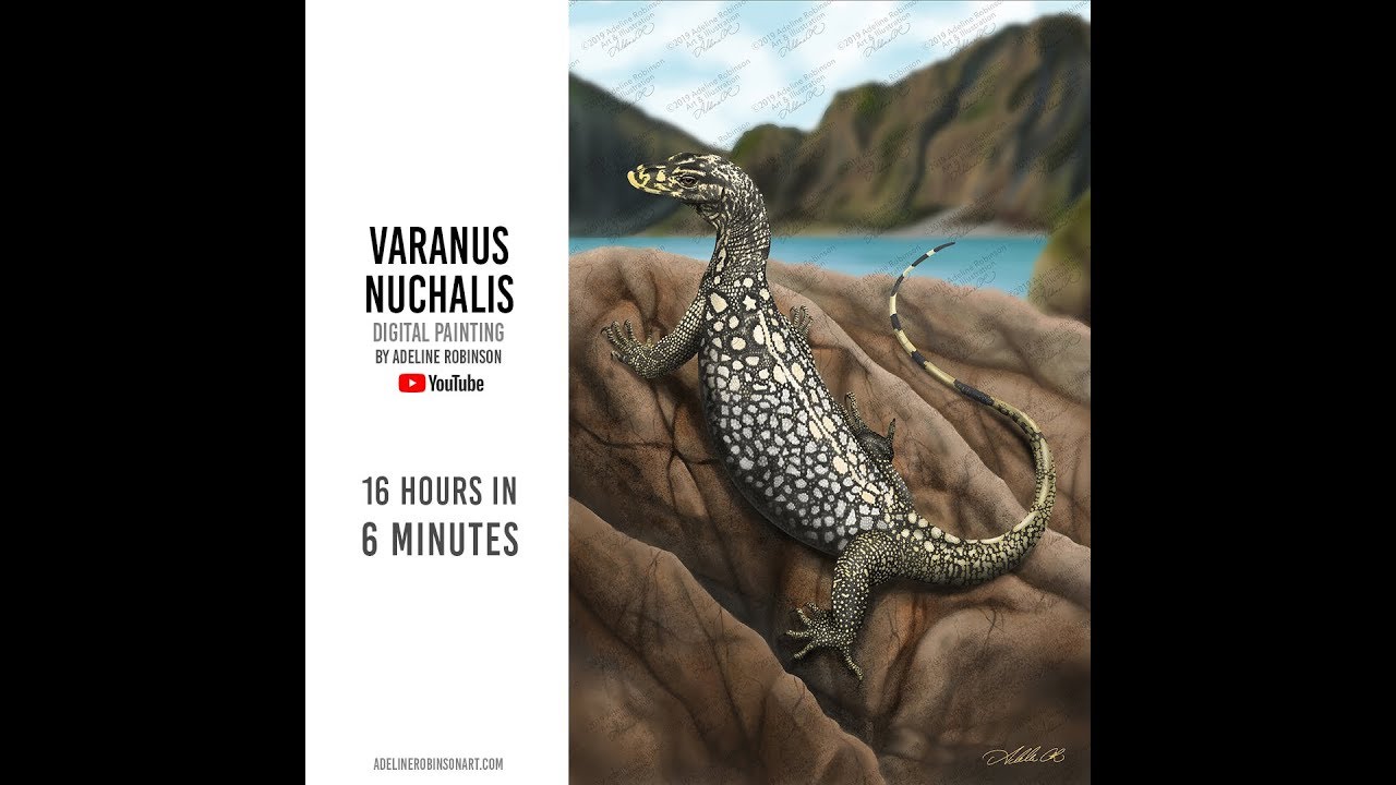 Varanus nuchalis- 16 hours in 6 minutes speedpainting