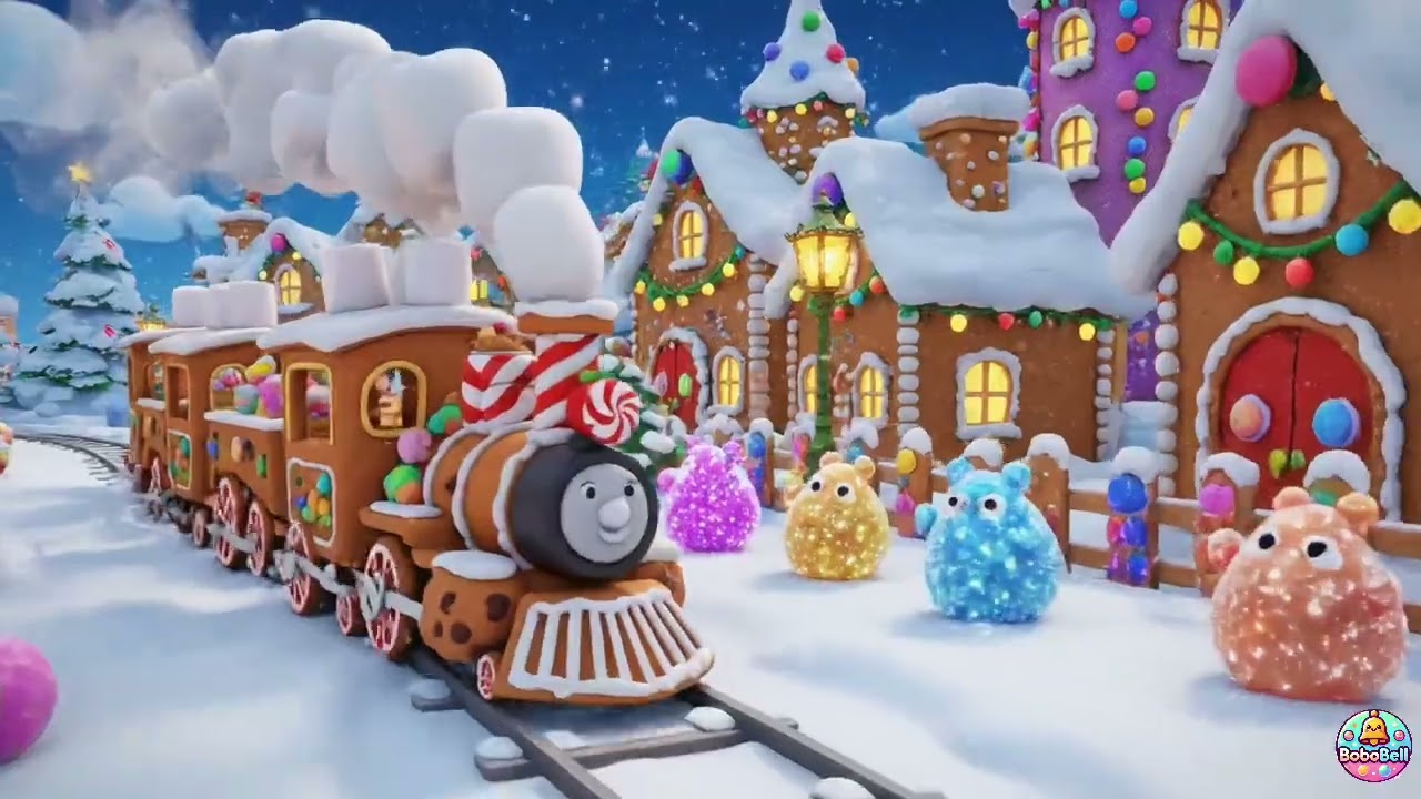 🍪🎄 Cookie Christmas Train Gingerbread Song | Sweet Holiday Ride for Kids 🚂✨