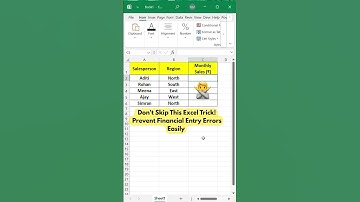 Data Validation for Clean Finance Sheets in Excel #excelshorts #excel