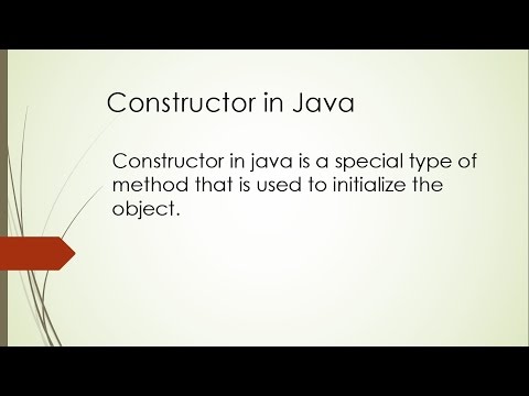 3  Constructors in Java