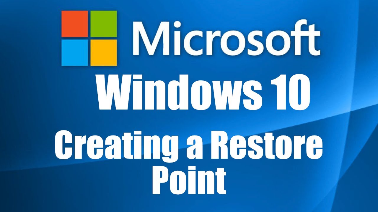 Windows 10 Creating A Restore Point YouTube Windows 10 creating a restore point youtube