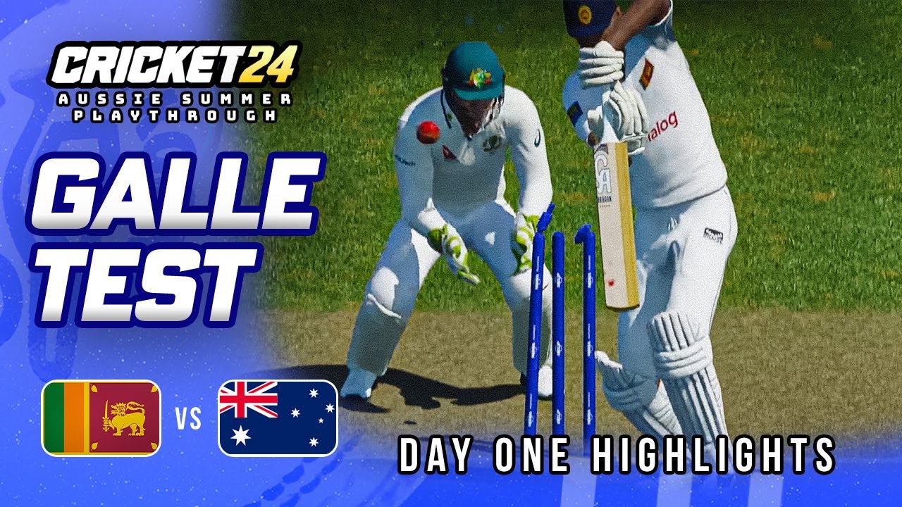 Sri Lanka v Australia - Galle | Day One Highlights | Cricket 24 Playthrough