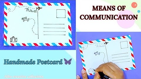Easy Postcard making /how to make a postcard / DIY school project /means of communication