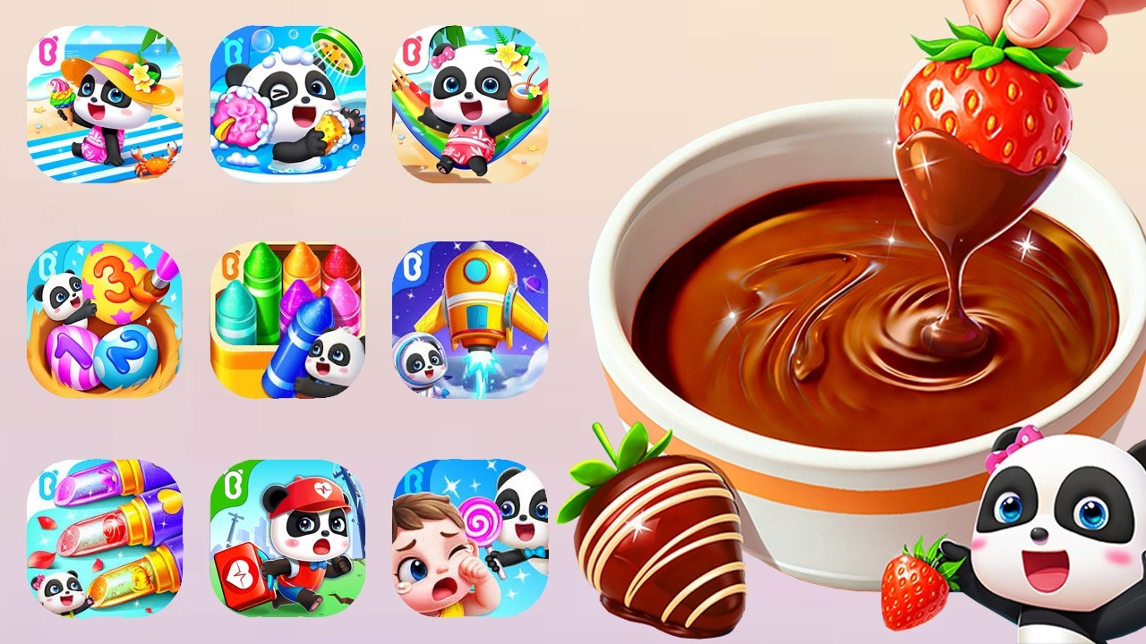 BABYBUS GAME : HOW IS CHOCOLATE MADE, MAKE CHOCOLATE ICE CREAM, MAKING CHOCOLATE LEAVES,.....