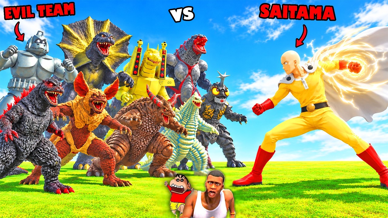 ONE PUNCH MAN SAITAMA vs GODZILLA.EXE and EVIL TEAM in Hunting Series Part 42 Animal Revolt Battle