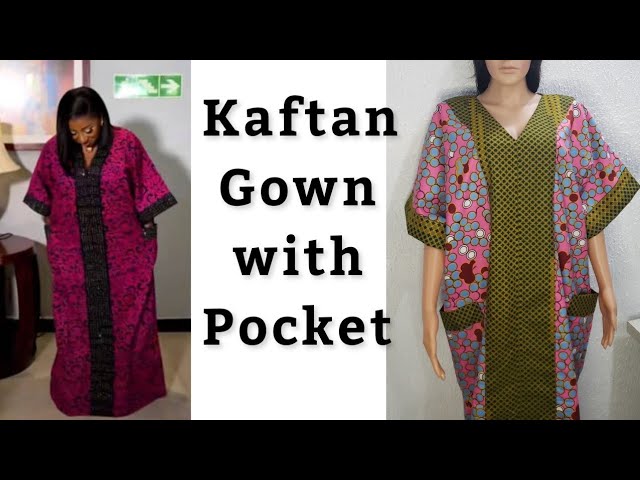 How to make a trendy Kaftan Bubu with an fitted waist / cut and sew / Part  1 - YouTube | Kaftan pattern, Kaftan styles, Kaftan gown