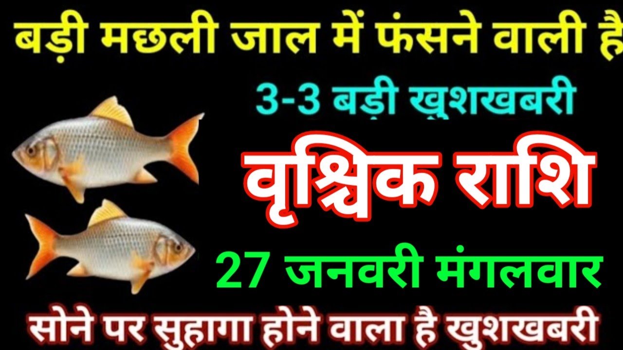 वृश्चिक राशि 15 जनवरी बड़ी मछली जल में फंसने वाली है 3-3 बड़ी खुशखबरी बड़ी खुलासा/vrishchik Rashi