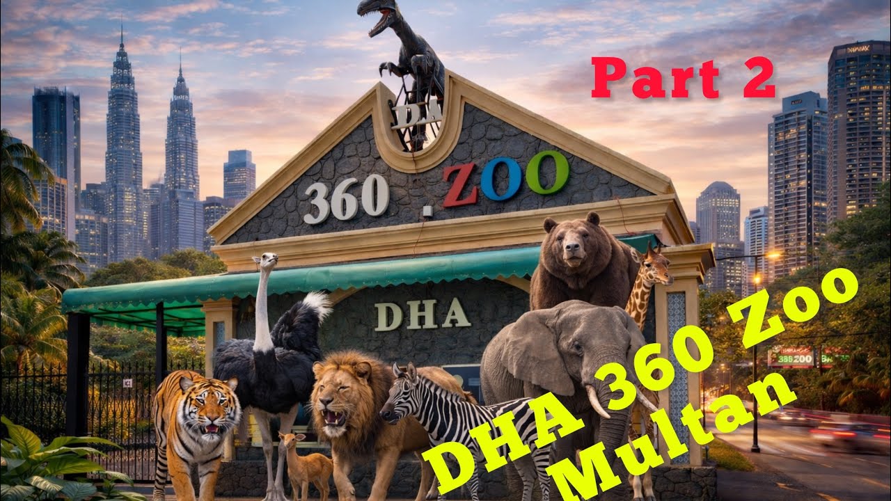 Visiting DHA 360 Zoo Multan.Part 2  Meet American,European,African and Asian wild animals.