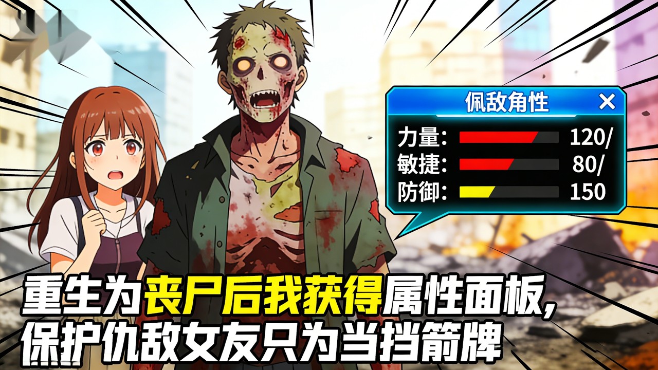 重生为丧尸后我获得属性面板，保护仇敌女友只为当挡箭牌。这挡箭牌，竟是情敌的36D女友。#小說推薦 #逆襲 #重生 #玄幻 #修仙 #種田 #年代小說 #都市 #漫畫 #劇情 #動漫