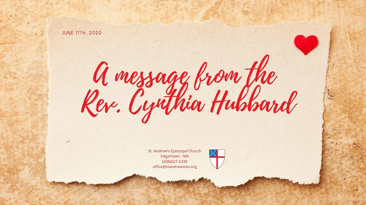 June 17th, 2020 - A Message from the Rev. Cynthia ...