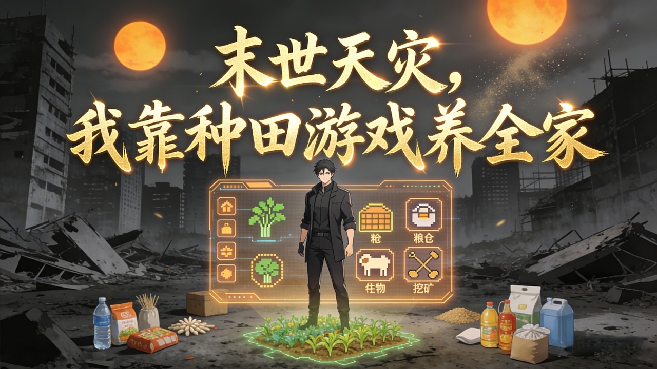 ☀️☀️双日凌空末世降临🌪️沙尘暴暴雨接踵至❄️极寒极热轮番袭🔥火山海啸齐爆发💨男主携种田游戏金手指硬刚天灾，养全家闯末世，一口气看完《末世天灾，我靠种田游戏养全家》全文大结局❗科幻末世❌天灾求生