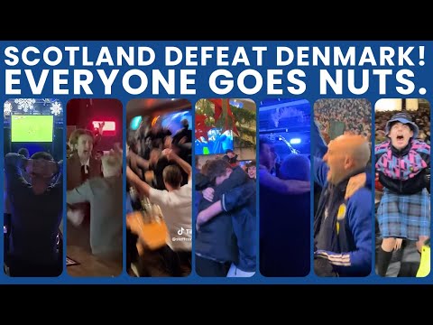 SCOTLAND DEFEAT DENMARK EVERYONE GOES NUTS Wild Reactions To An Unreal Victory Set To Epic Music 