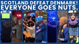SCOTLAND DEFEAT DENMARK! EVERYONE GOES NUTS. (Wild reactions to an unreal victory set to epic music)