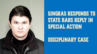 Gingras Responds to State Bar in Special Action
David Gingras is asking an issue of Anti-Slapp in attorney discipline cases in Arizona with a special action. This is his response before the Arizona Supreme Court decides to rule or deny. Gingras Responds to State Bar in Special Action