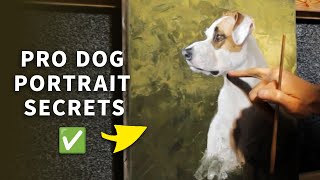 Important Steps to Master Realistic Dog Portraits: From Flat to Realistic | Oil Painting