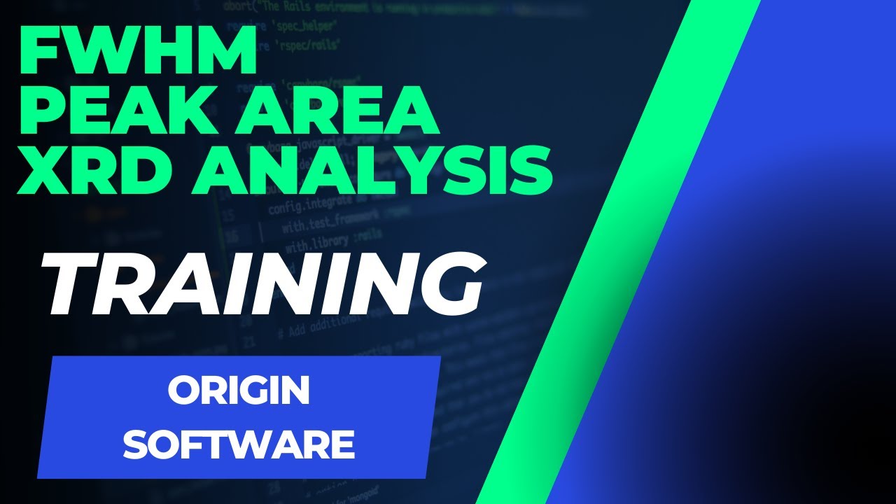 How to find FWHM | Peak Area | XRD analysis | Origin Software - YouTube