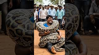 “Extreme Python Encounter: Real-Life Giant Snake Constriction Test!”