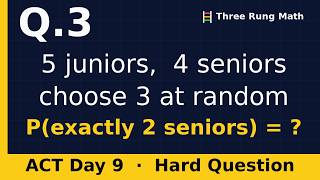 ACT Percent Increase, Radical Equations & Probability: Easy to Hard (Day 9)