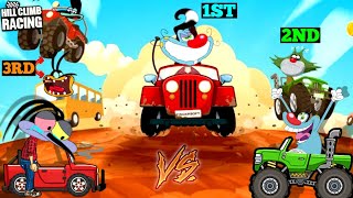 Oggy And Cockroaches Revenge-Race || In Hill Climb Racing With Oggy And The Cockroaches In Hindi screenshot 5