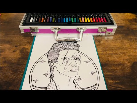 ASMR: Colouring in David Bowie