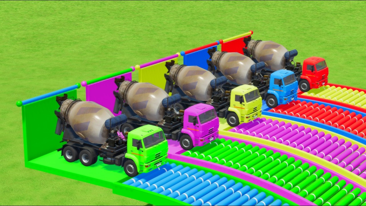 TRANSPORT OF COLOR ! NEW MIXER TRUCK TRANSPORT WITH MAN TRUCK - FS22