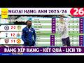KẾT QUẢ VÒNG 26 GIẢI NGOẠI HẠNG ANH 25/26, CHESEA, MAN UTD CÙNG HÒA TOT THUA