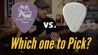 Standard & Felt Pick Comparison - Jazz Bass