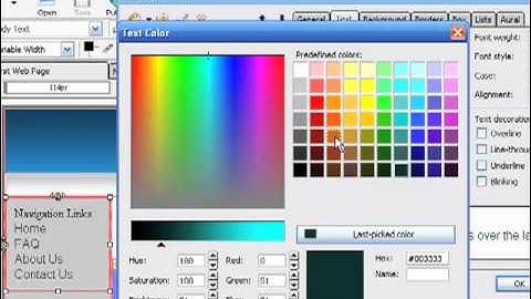 How to Work with CSS (Style Sheets) in Kompozer, Part III