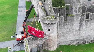 Mini Crane Inside a Castle | JF545.2 at Craigmillar Castle Restoration (Scotland)