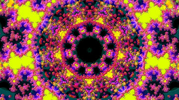 Mandelbrot Inverse z=z^7+c Kaleidoscope (4K)