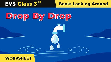 Class 3 EVS Chapter 20 I Drop by Drop Worksheet I Class 3 Environmental Studies