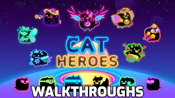 Cat Heroes Walkthroughs ★ Planet 1 ★ Stages 1-50 ★ Fish Planet