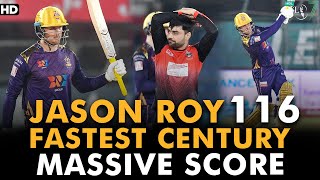 Jason Roy Fastest Century Of Psl 7 Mive Score Quetta Vs Lahore Match 15 Hbl Psl 7 Ml2G