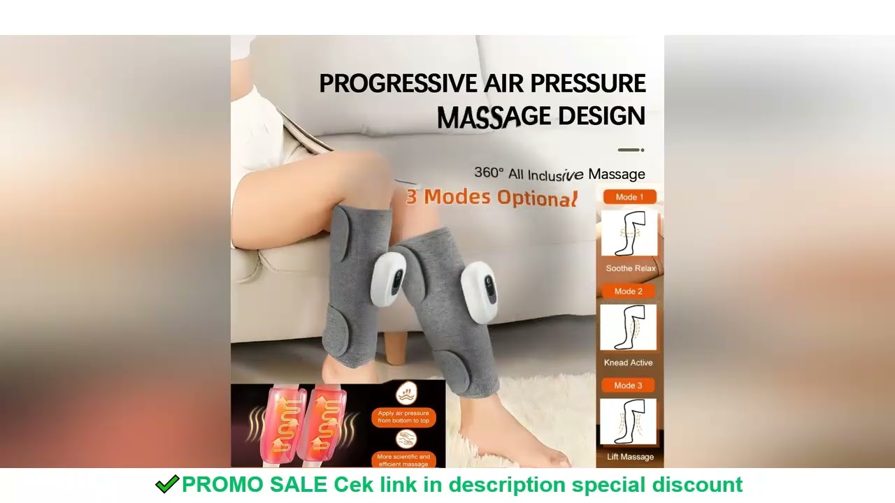Wireless 360 Air Pressure Calf Massager 3 Mode Muscle Massager Relax Blood Circulation Eletric Recha