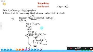 Grade 11 ICT Repetition in Pascal (Tamil & English Medium)