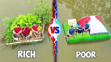 Rich And Poor Camping On Island In Water | പണക്കാരും പാവങ്ങളും | M4 Tech |