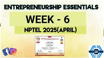 Entrepreneurship Essentials Week 6 Quiz Assignment Solution | NPTEL 2025(April) |