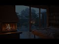 (NO ADS) LIVE Gentle Rain & Soft Piano by Fireplace 🌧️🔥 Peaceful Sleep Sounds for Seniors