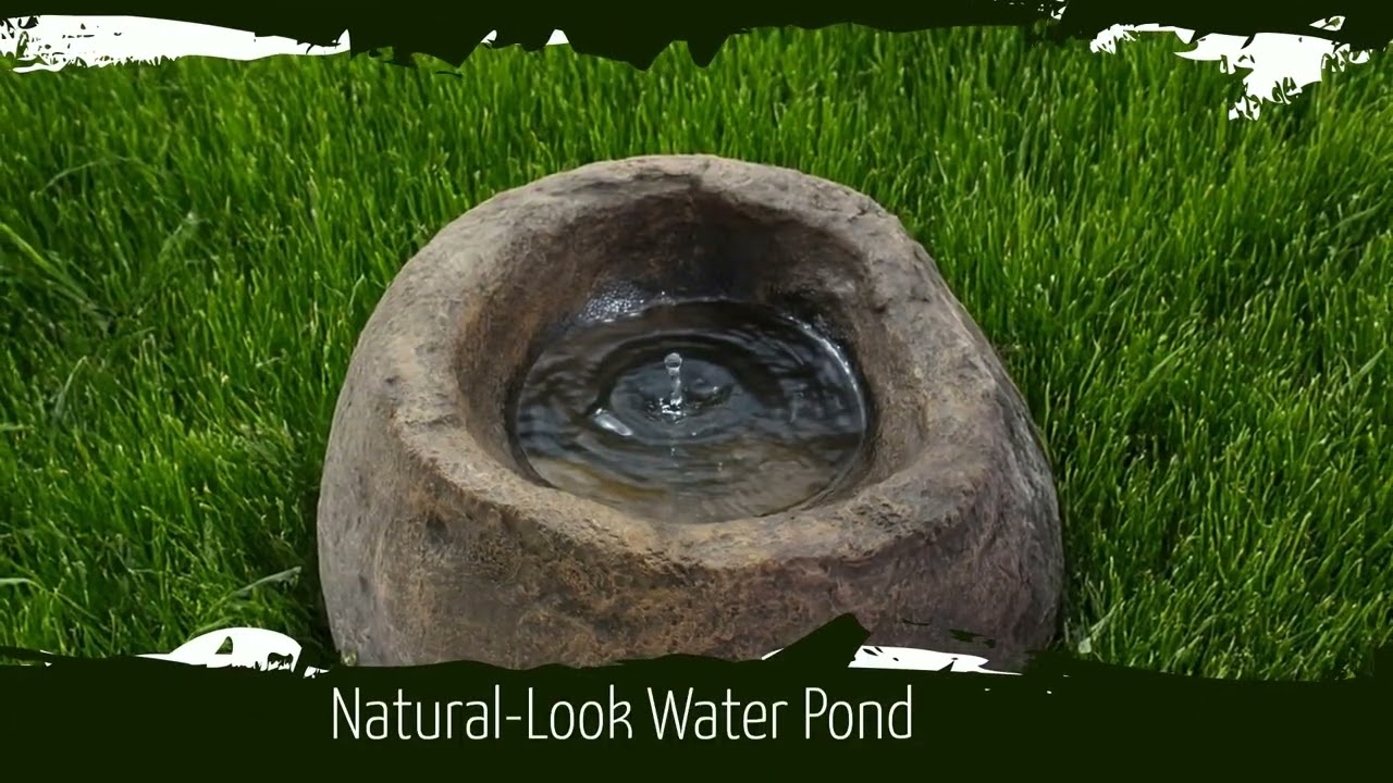 QI004604 P Faux Rock Fiberglass Garden Decorative Water Pond,