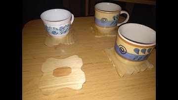 Tea coasters made with a scroll saw.|| Unique and beautiful new designs