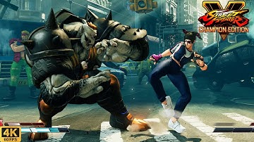 Street Fighter V | Abigail 💥 Juri | CPU vs CPU AI vs AI (hardest difficulty level)