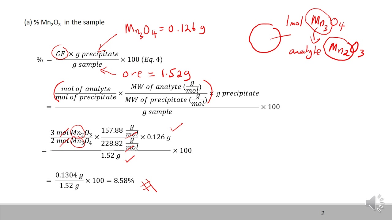 Chapter 4 Practice 2 (Gravimetry Analysis) YouTube